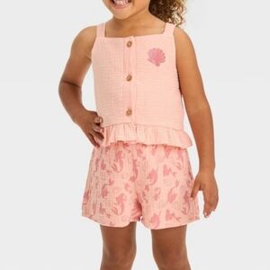 Disney Little Mermaid Summer Ariel Top and Bottom Set - 3T